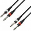ah Cables Adam Hall Cable przewód audio z wtyczkami mono 2 x 6,3mm na wtyczki mono 2 x 6,2 mm, dostępne różne długości K3TPP0600