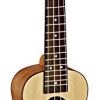 Ortega ukulele sopranowe, płyta wierzchnia: świerk, tył i boki: drewno sapeli, binding jednokrotny ABS, laserowe grawerowanie RU5-SO